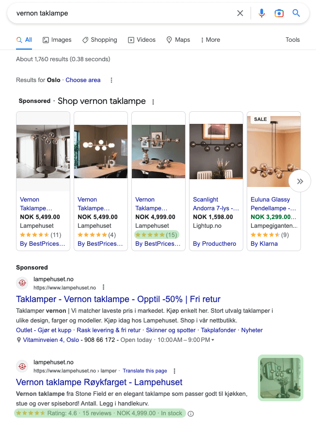 All valid rich snippets with star reviews