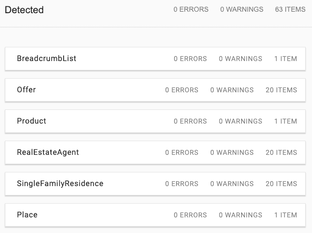 real estate structured data