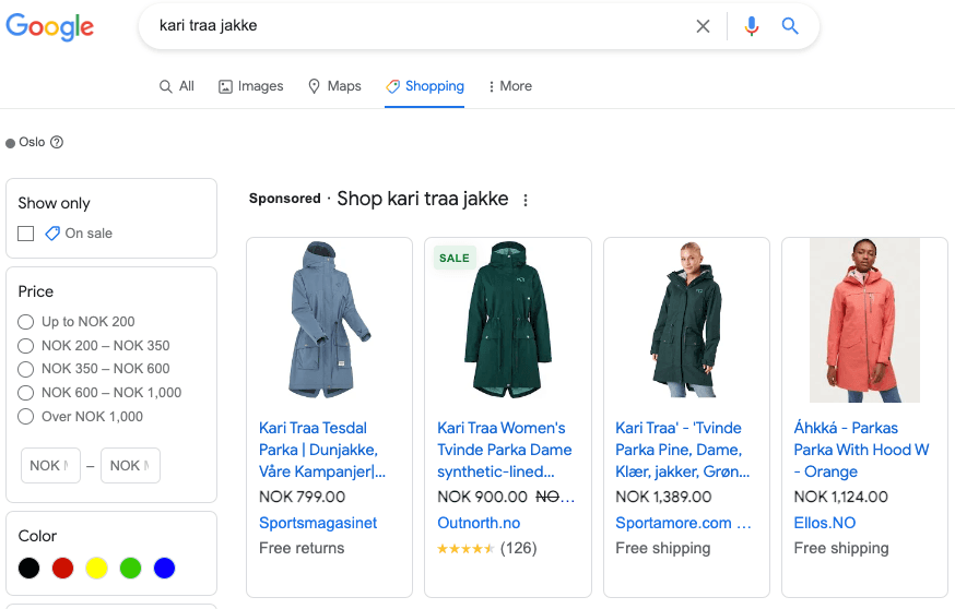 Shopping Tab products