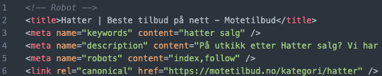 html meta tags example